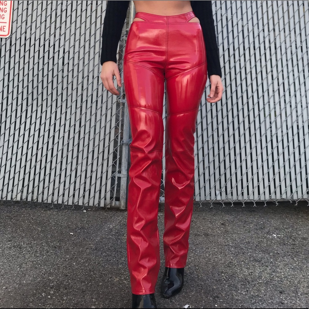I.AM.GIA Red Leather Pants